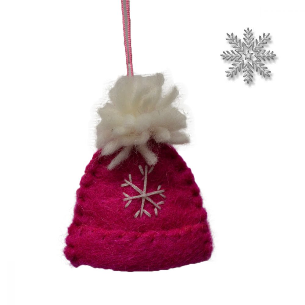 pom pom hat christmas decorations