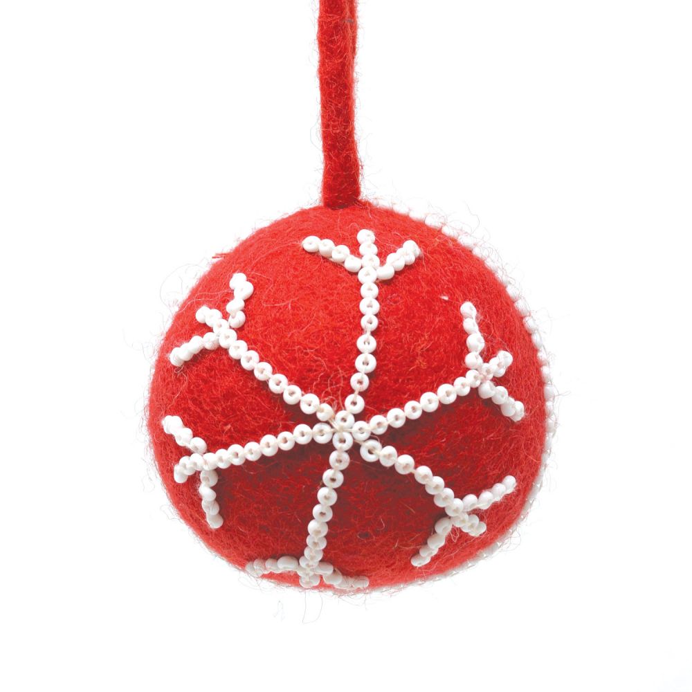 Beaded sale christmas baubles