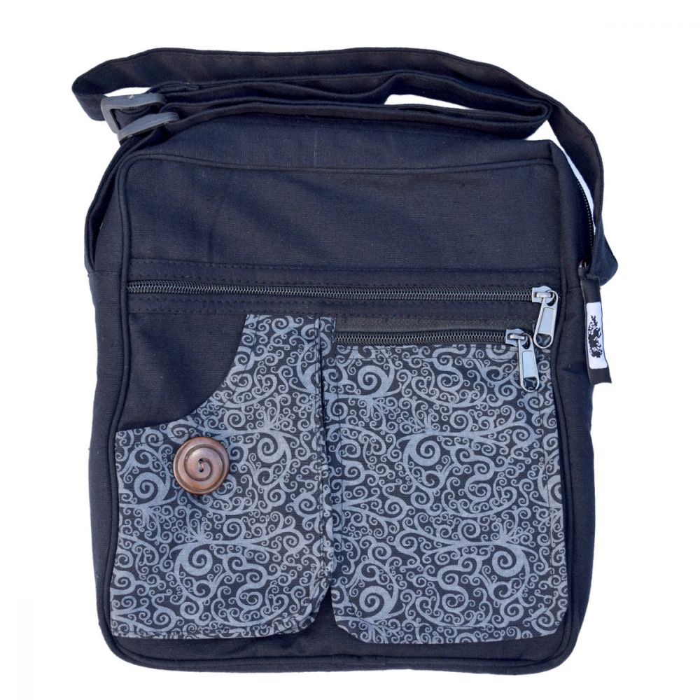 Small Crossbody Bags Unisex Travel Bag Passport Holder Solid Black Fabric  Handbags Minimalist Cross Body Purse Shoulder Bag Silver QCK - Etsy