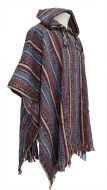 Short - brushed gheri cotton - poncho - multi