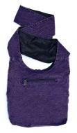 Medium Embroidered Patch Bag - Purple