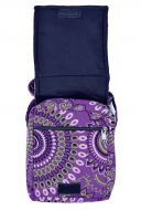 Small Print & Embroidered Bag - Purple