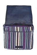 Medium Cotton Stripe Bag - Purple Gheri