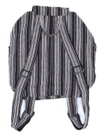 Multi Stripe Cotton Rucksack - Brown Multi