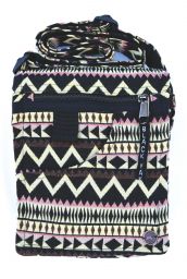 Small Aztec Fabric Bag - Brown