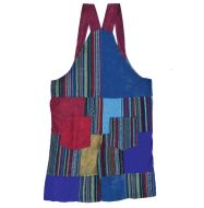 Stonewashed Gheri & Plain Patchwork Short Dungarees - Blues