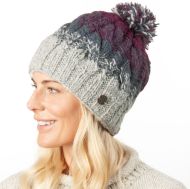 sherpa fleece - cable bobble - berry