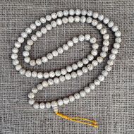 Mala beads - light coloured bodhi beads - with guru bead and
