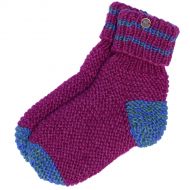 Handknit - Lounge socks - berry/smoke