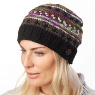 Ridge Tie Dye Beanie - Pure Wool - Black Thistle