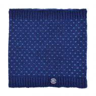 pure wool fleece lined - tick snood - dark blue/aqua