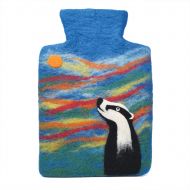 Handmade - Felt Hot Water Bottle - Badger