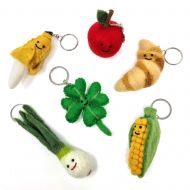 Sweetcorn - Wool Felt - Keyring