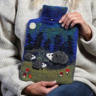 Handmade - Felt Hot Water Bottle - Hedgehog