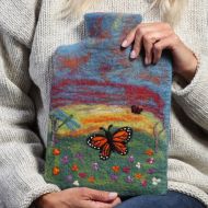 Handmade - Felt Hot Water Bottle - Butterfly