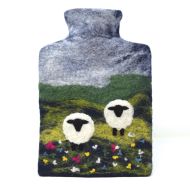 Handmade - Felt Hot Water Bottle - Sheep