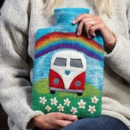 Handmade - Felt Hot Water Bottle - Campervan