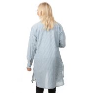 Full Buttoned - cotton oversized shirt - Blue