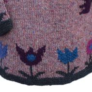 Handmade Pure Wool - tulip design jumper - pale heather