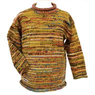 Handmade Pure Wool - Wotknot Jumper - Mustard