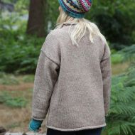 Handmade Pure Wool - heather jumper - shell