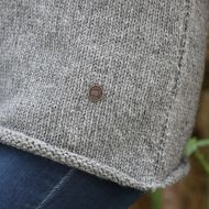 Handmade Pure Wool - plain jumper - Mid Grey