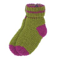 Handknit - Lounge socks - leaf green