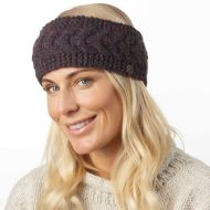 Pure Wool - Rope Cable Headband - Purple Heather