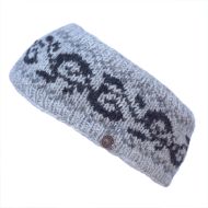 Pure Wool Fleece Lined - Alpine Headband - Greys