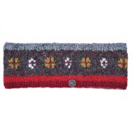 Pure Wool Fleece Lined - Flower Tick Headband - Marl Brown Russet