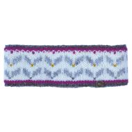 Pure Wool Hand Knit - Chevron Wings Headband - White