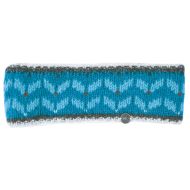 Pure Wool Hand Knit - Chevron Wings Headband - Sea Grass