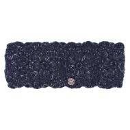 Pure Wool Fleece Lined - Sparkle Crochet Headband - Black