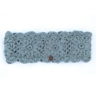 Pure Wool Fleece Lined - Sparkle Crochet Headband - Silk Grey