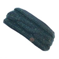 Pure Wool Fleece Lined - Cable Headband - pine heather