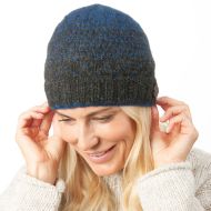 Pure Wool - Charcoal Dual Tick Beanie - Dark Denim