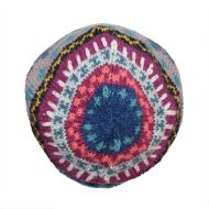 Pure Wool Hand knit - Kaleidoscope - Baggy Beanie - Aurora