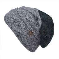 Pure Wool Fjord slouch hat - pine heather/mid grey