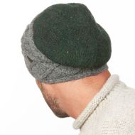 Pure Wool Fjord slouch hat - pine heather/mid grey