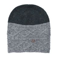 Pure Wool Fjord slouch hat - pine heather/mid grey