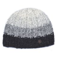 sherpa fleece - cable beanie - grey