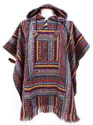 Children's Brushed Gheri Cotton Poncho - Multi