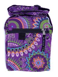 Small Print & Embroidered Bag - Purple