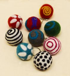 Swirl Keyrings - Green/Blue