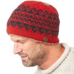 Pure new wool beanie - Garva - Red