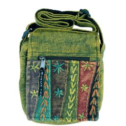 Small Hand Embroidered Bag - Green