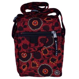 Small Print & Embroidered Bag - Russet