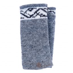 Fleece lined - Border - Wristwarmer - Mid Grey