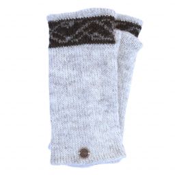 Fleece lined - Border - Wristwarmer - Pale Grey