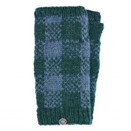 Naya Pure Wool - Mosaic wristwarmers - pine green